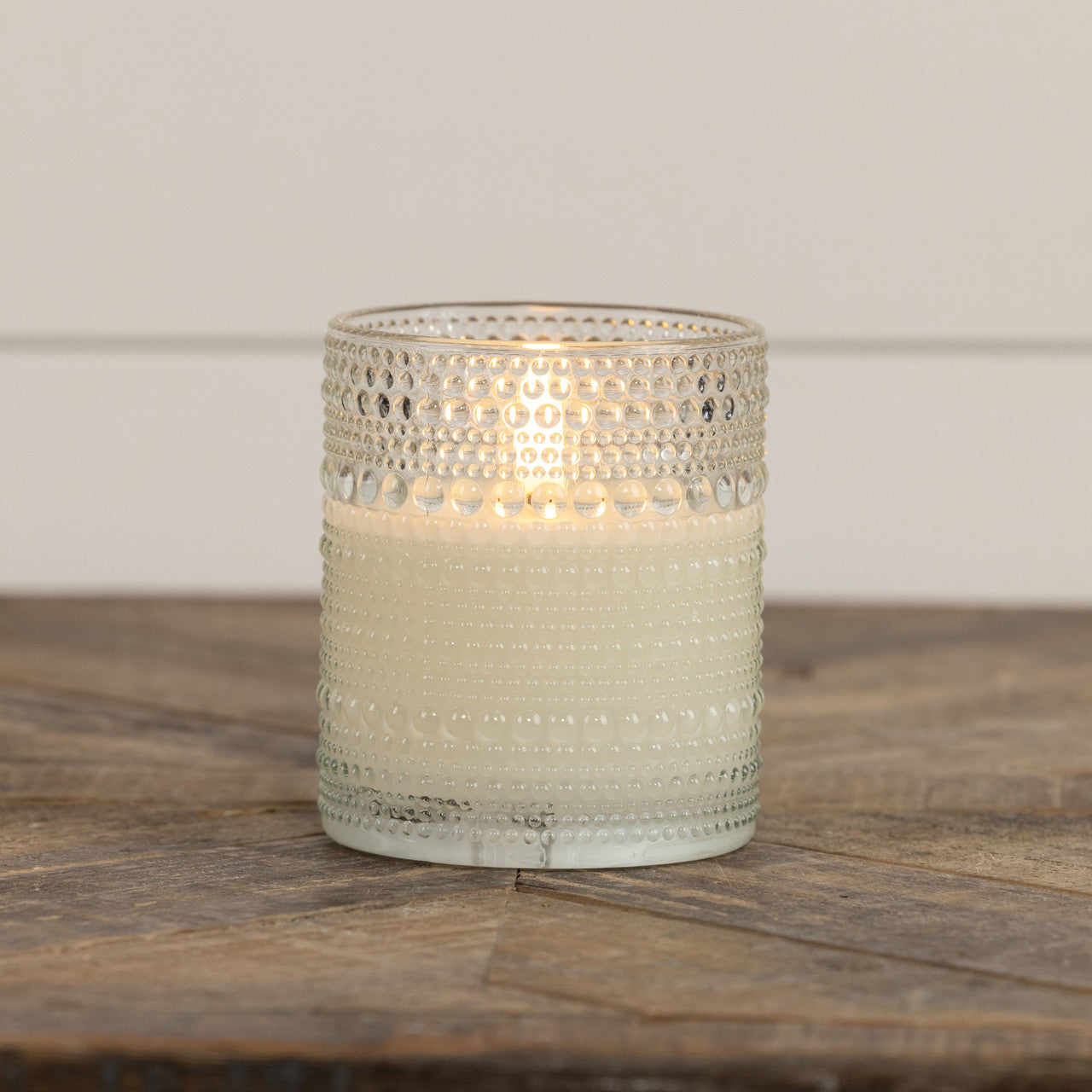 4" Dotted Glass Candle