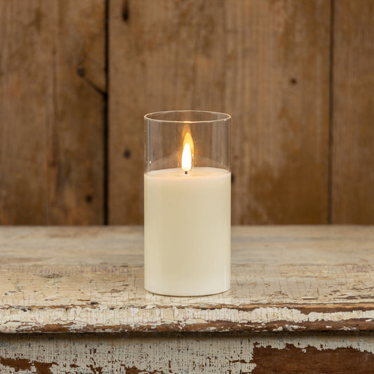 6" Glass 3D Candle