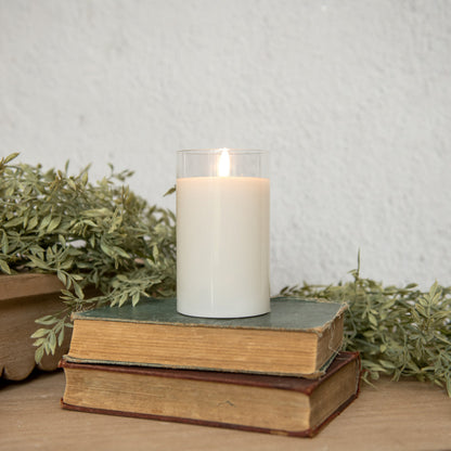 5” Glass 3D Flame Candle