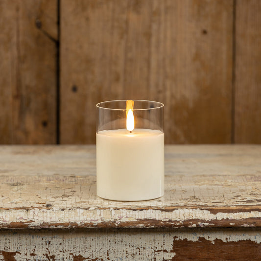 4" Glass 3D Candle