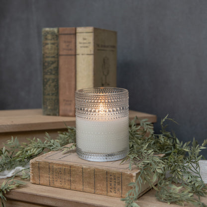 5" Dotted Glass 3D Candle