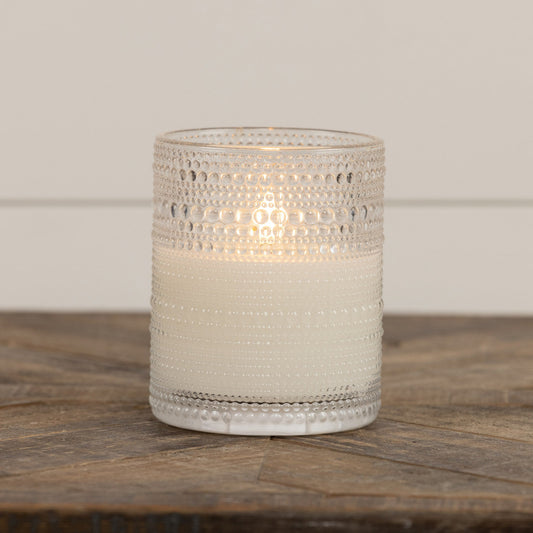 5" Dotted Glass 3D Candle