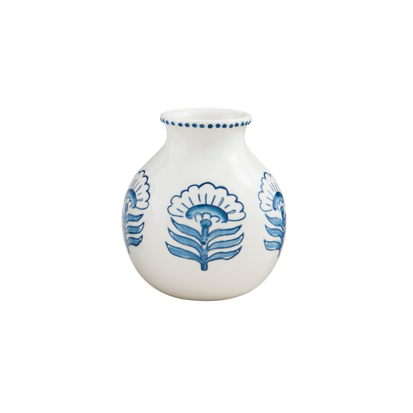 Blue Block Flower Vases
