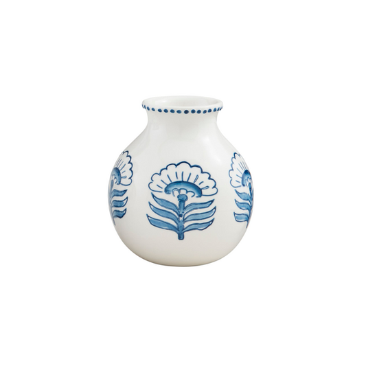 Blue Block Flower Vases